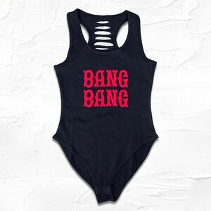 Black/Red San Francisco Niner Faitful Bodysuit, SF Bodysuit for womens Niner Fan